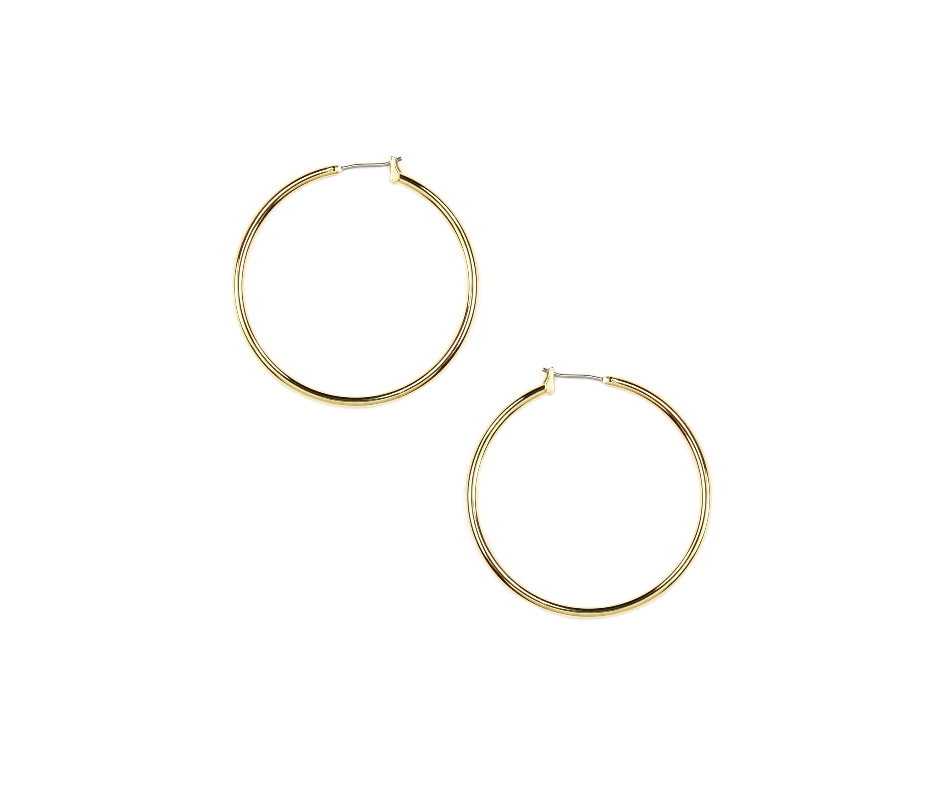 Gold-Tone Hoop Earrings
