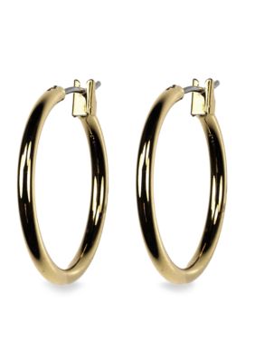 Anne Klein Gold-Tone Hoop Earrings, Yellow