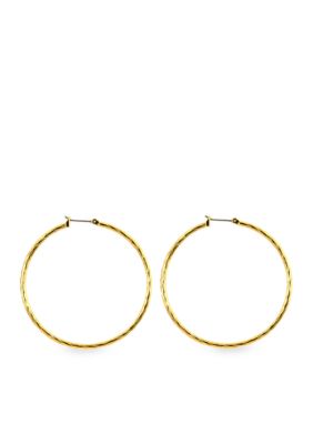 Anne Klein Gold-Tone Hoop Earring, Yellow