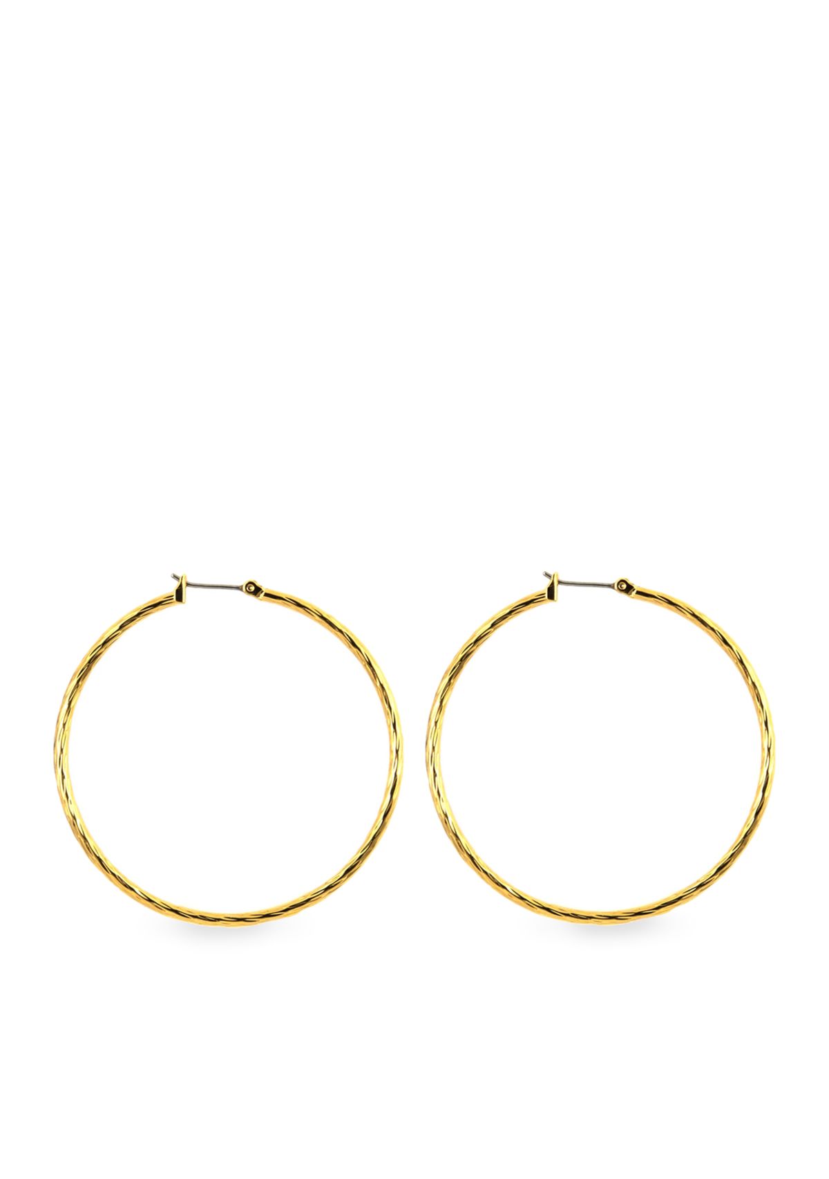 Gold-Tone Hoop Earring