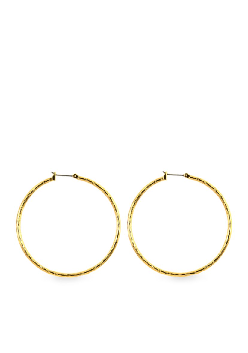 Gold-Tone Hoop Earring