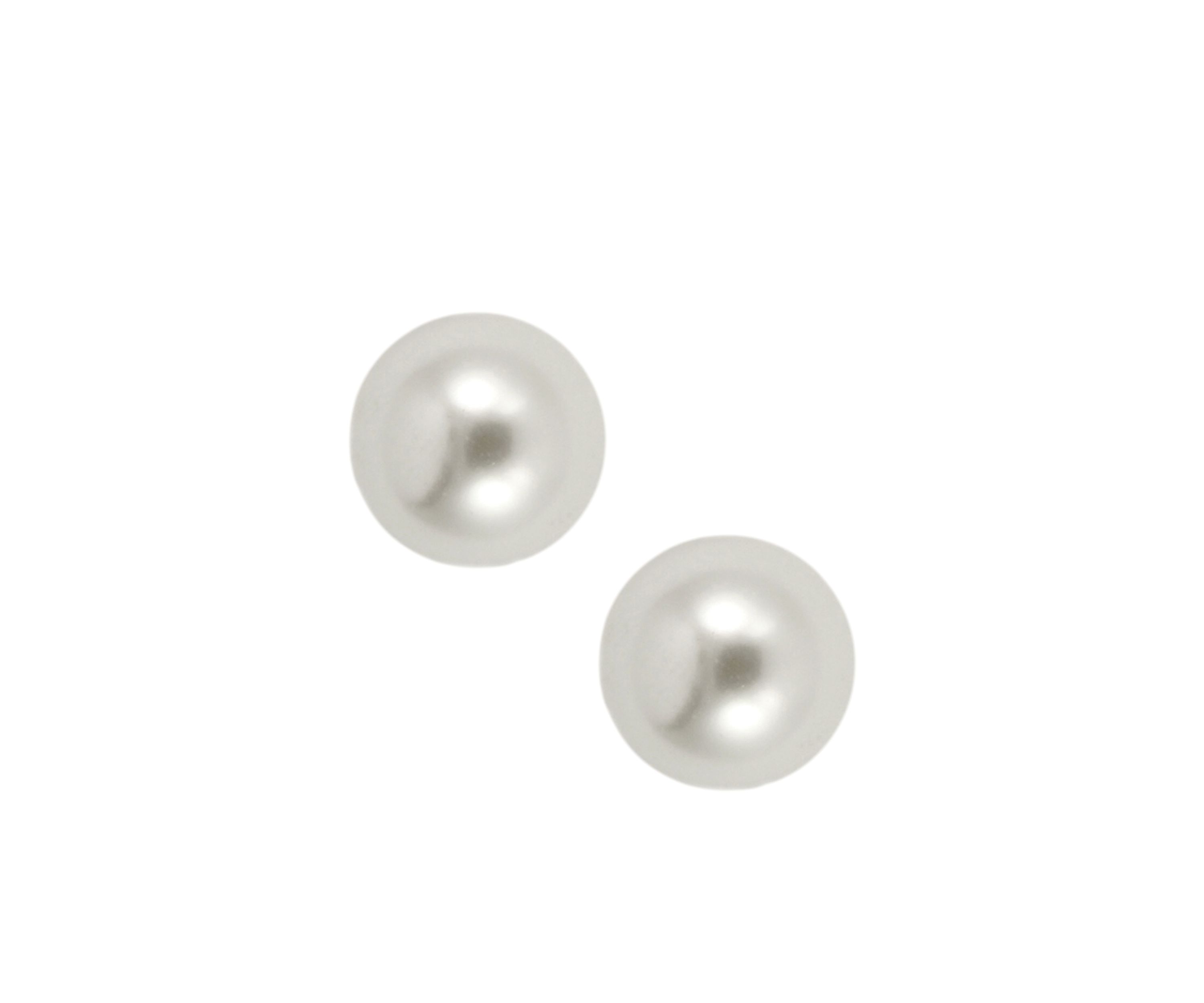 White Pearl Stud Earrings