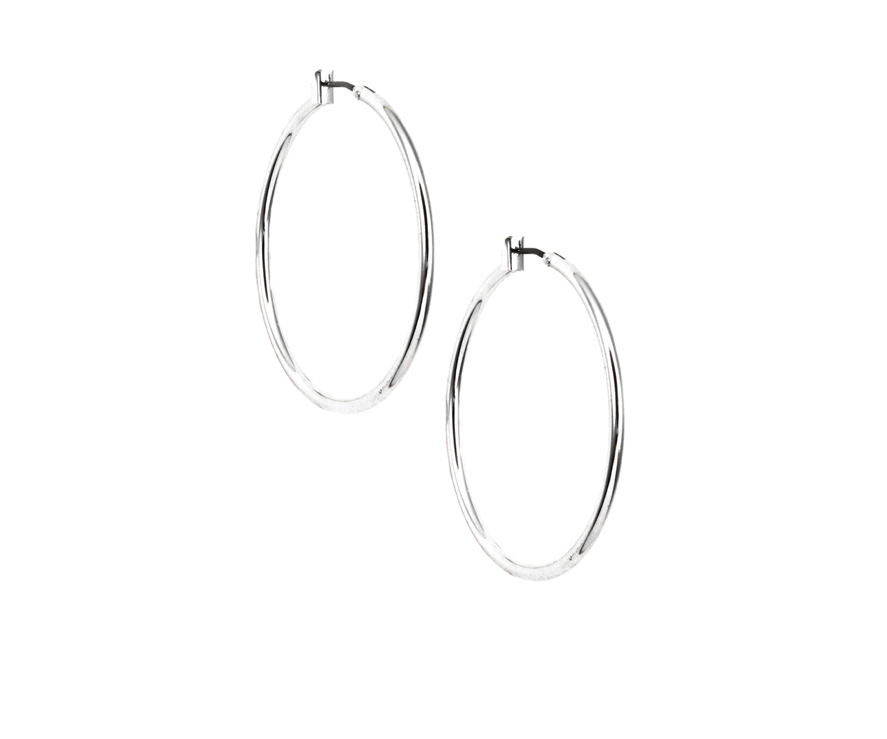 Silver-Tone Hoop Earrings