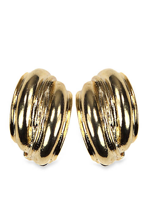 Gold-Tone Clip Earrings
