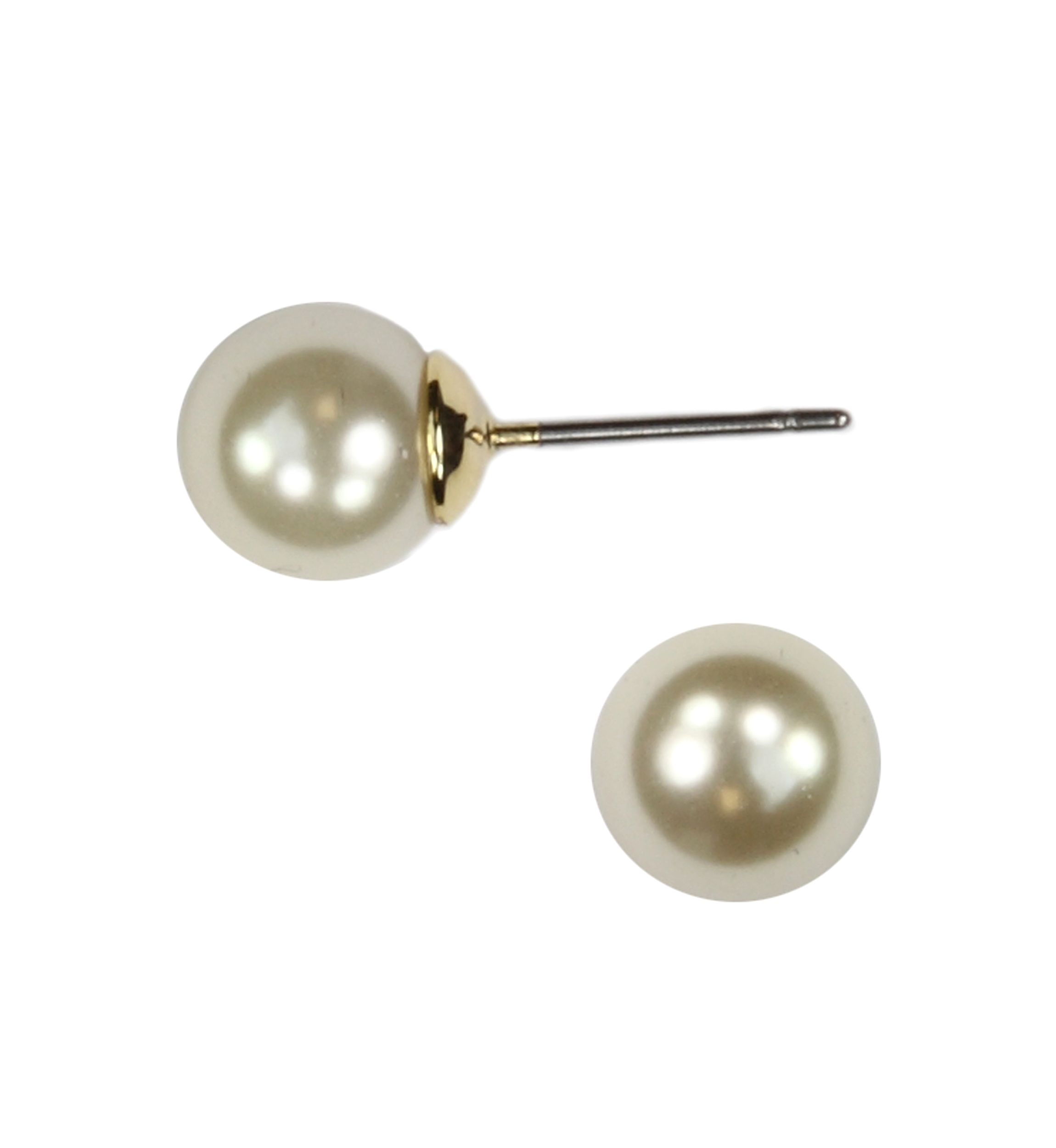 Cream Pearl Stud Earrings