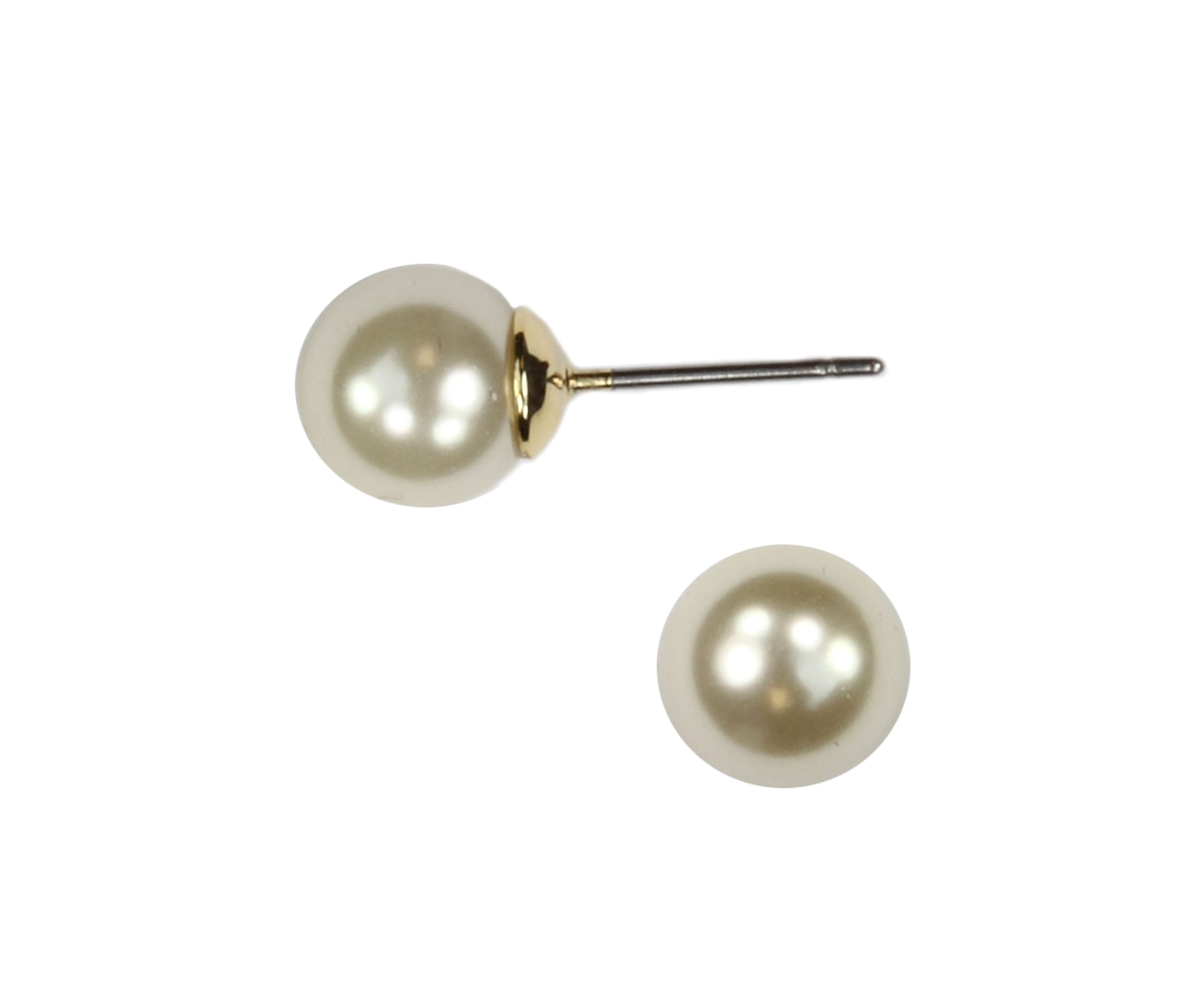Cream Pearl Stud Earrings