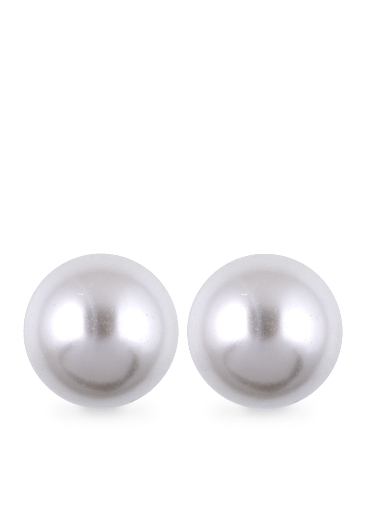 12-mm. Faux Pearl Studs