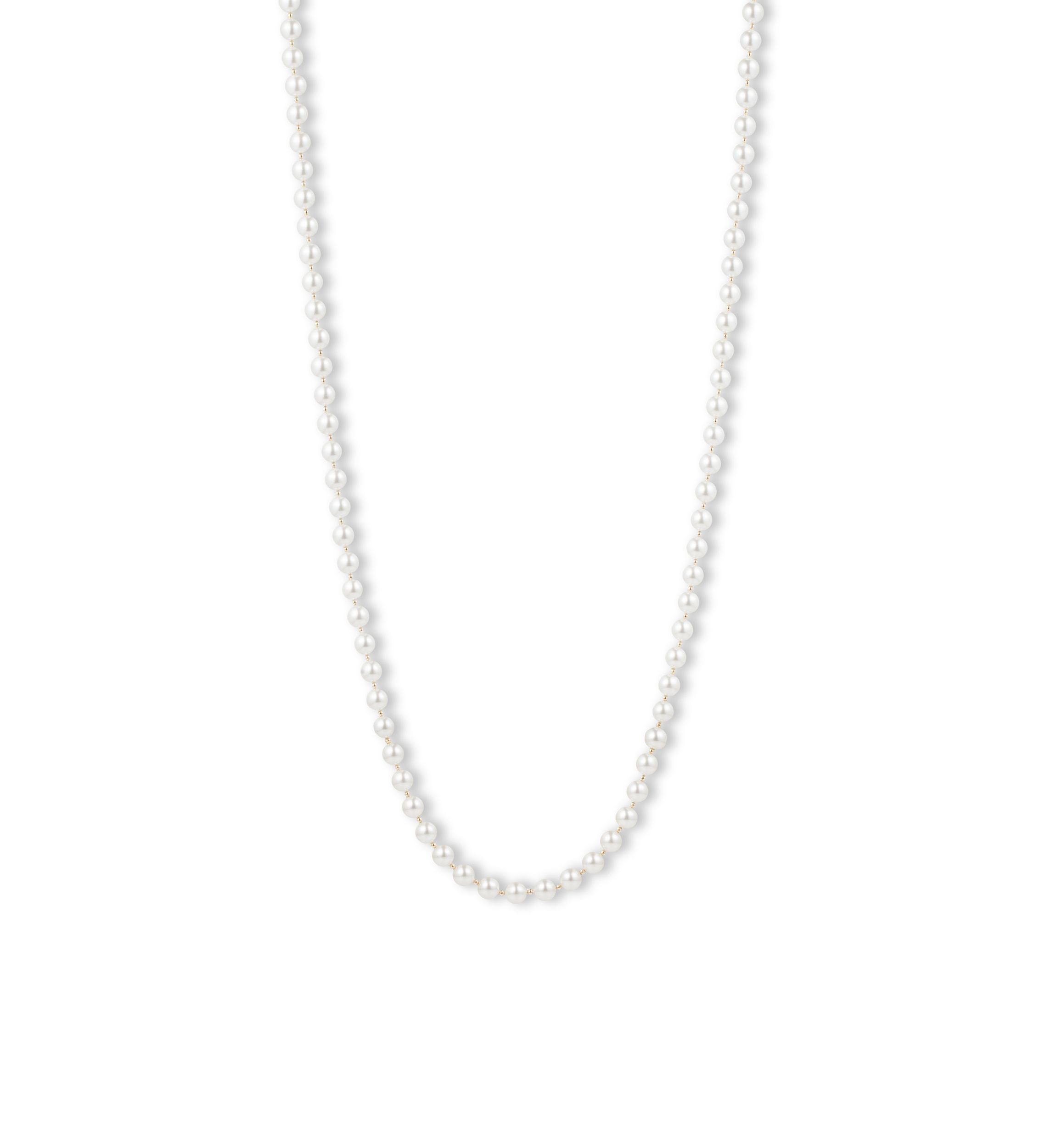 Long Pearl Strand Necklace