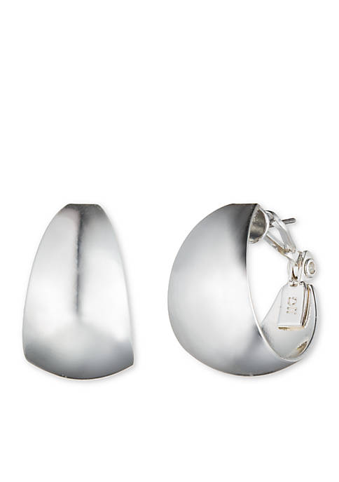 Anne Klein Silver-Tone Hoop Earrings