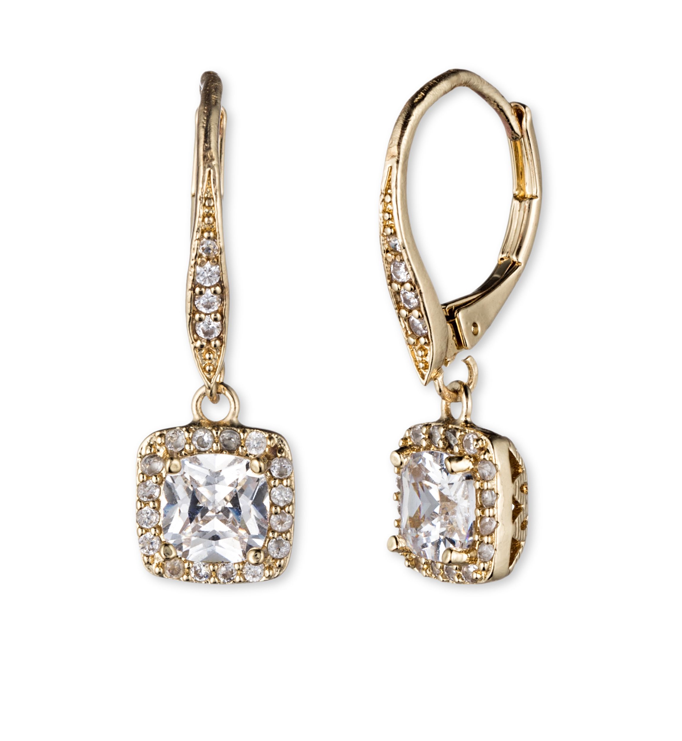 Single Stone Drop Earrings