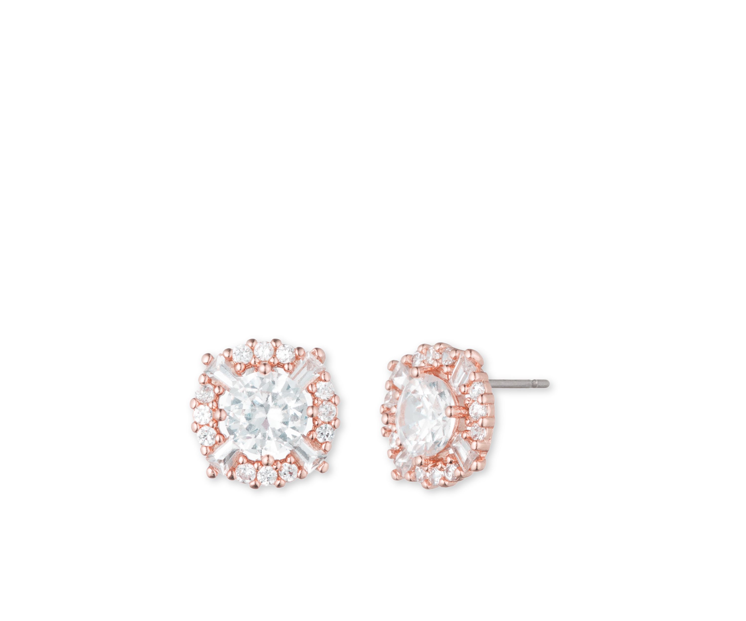 Rose Gold-Tone Stud Earrings