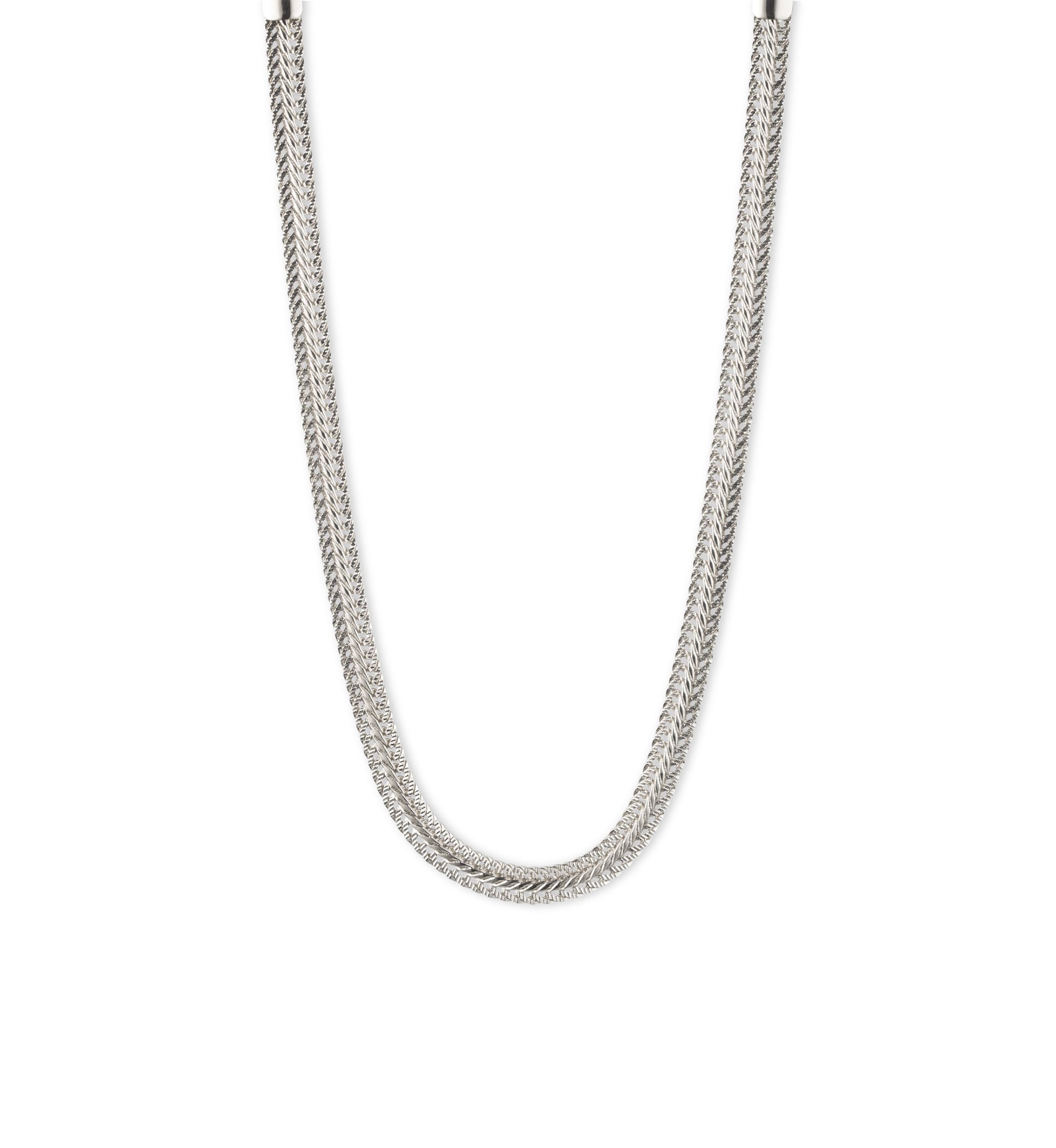 Silver-Tome Collar Necklace