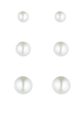 Anne Klein Anne Klein Pearl Stud Earrings Set