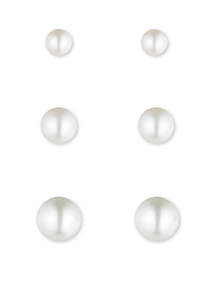 Anne Klein Anne Klein Pearl Stud Earrings Set