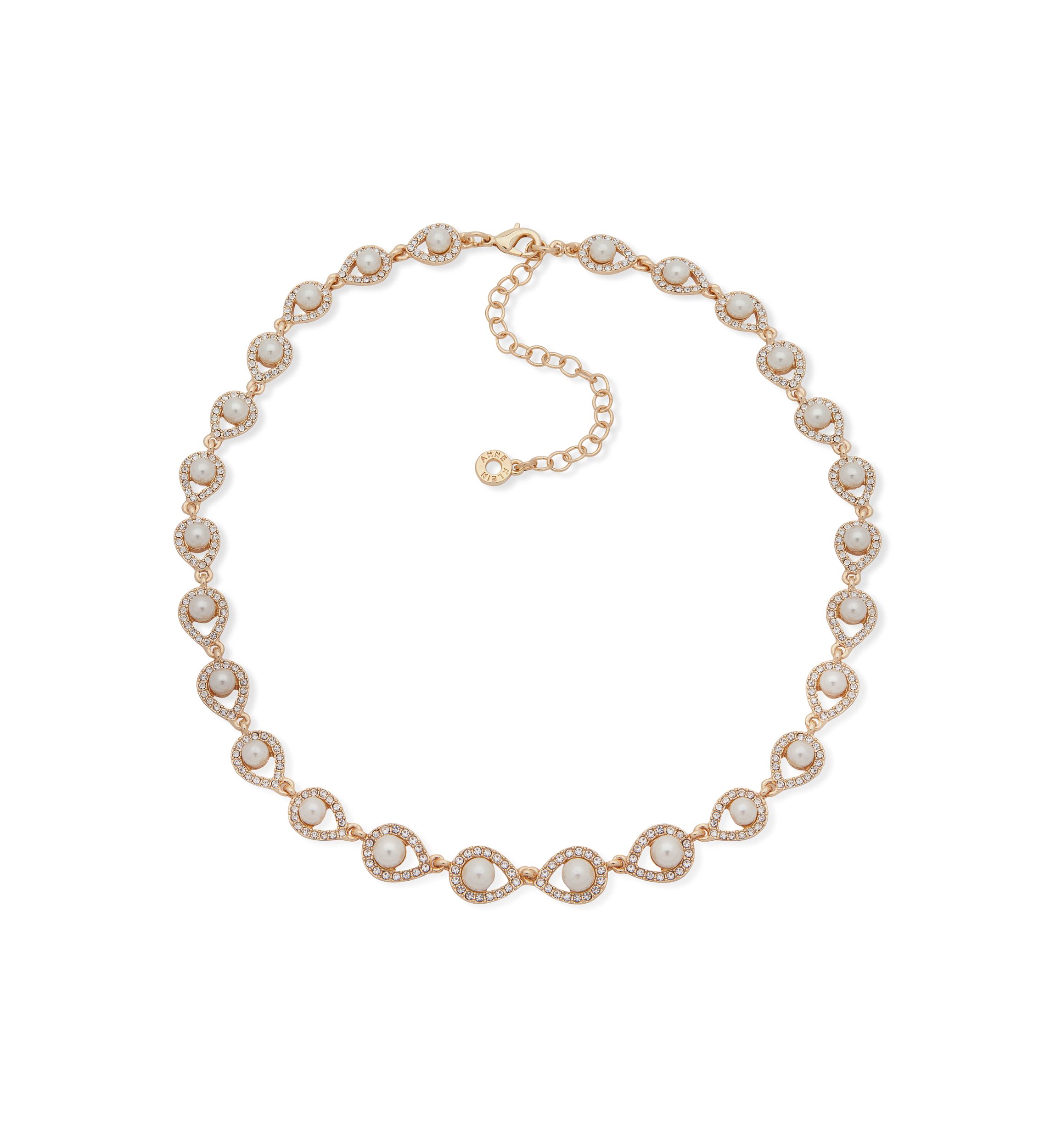 Gold-Tone Pearl Collar Necklace