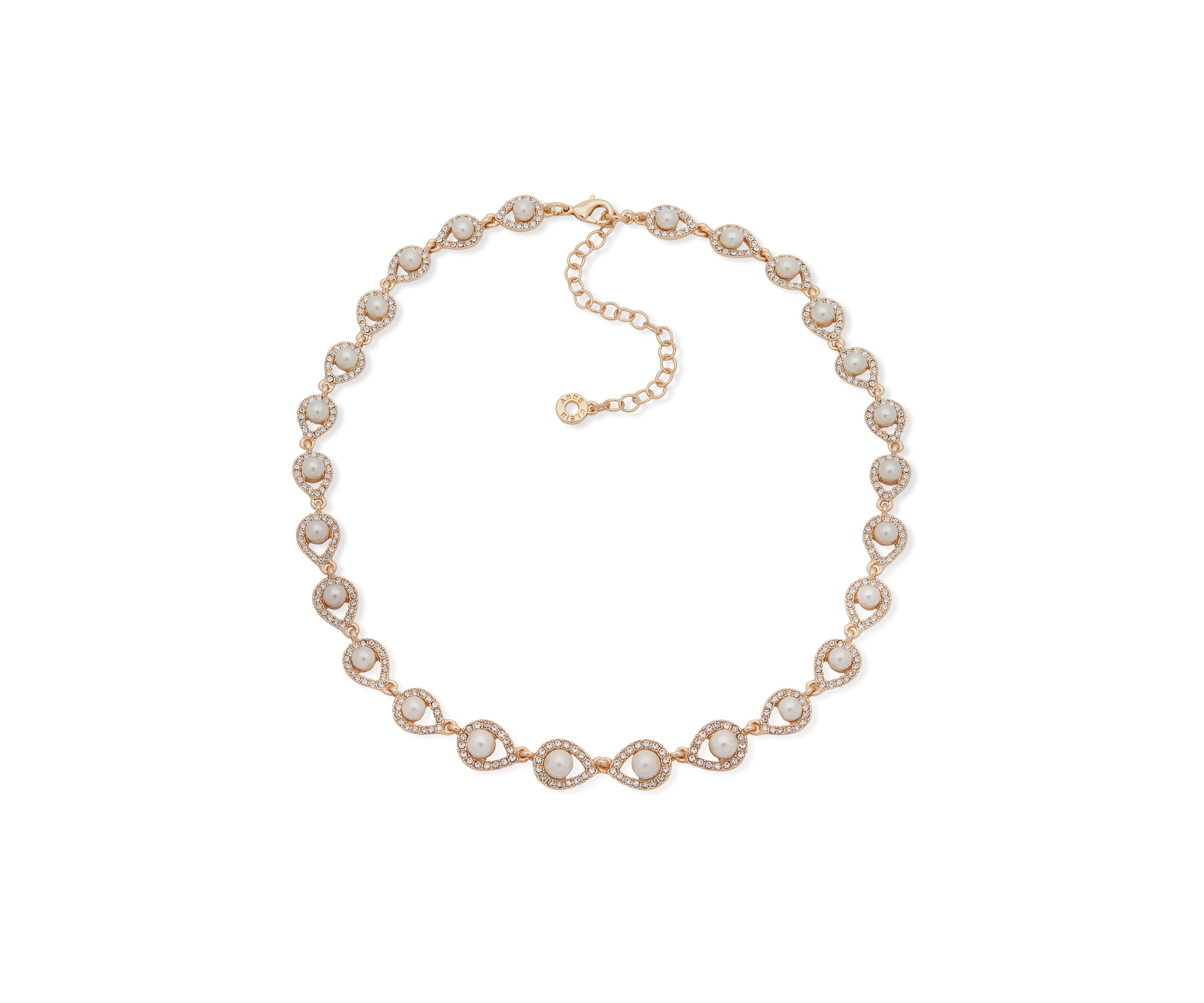 Gold-Tone Pearl Collar Necklace