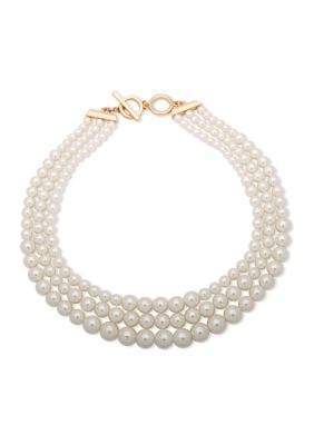 Anne Klein Gold-Tone Pearl Necklace | belk