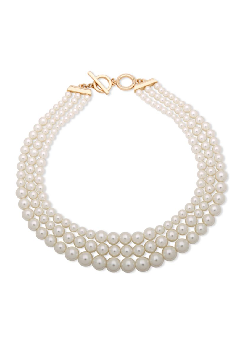 Gold-Tone Pearl Necklace