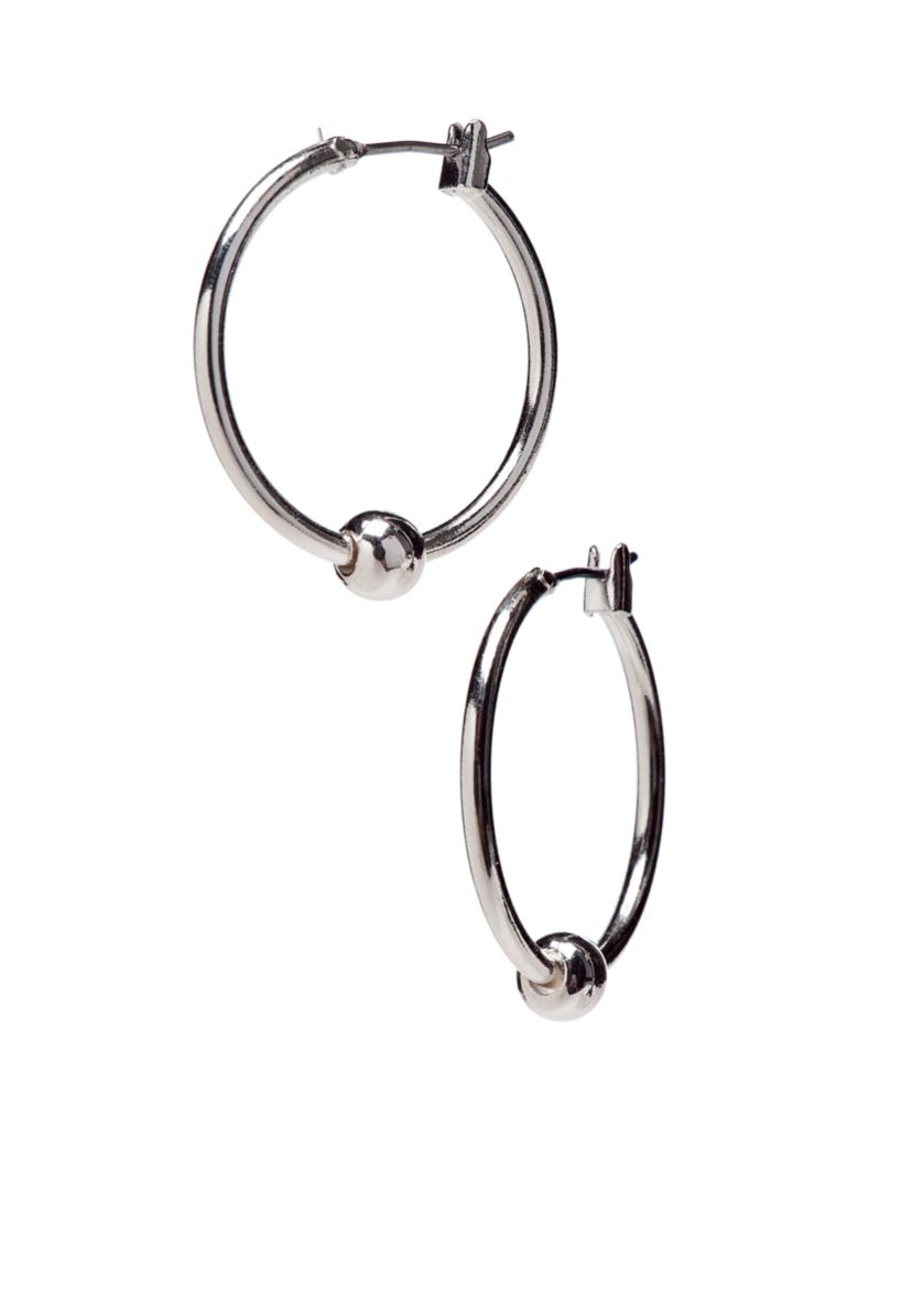 Silver Tone Sensitive Skin Polished Ball Earrings