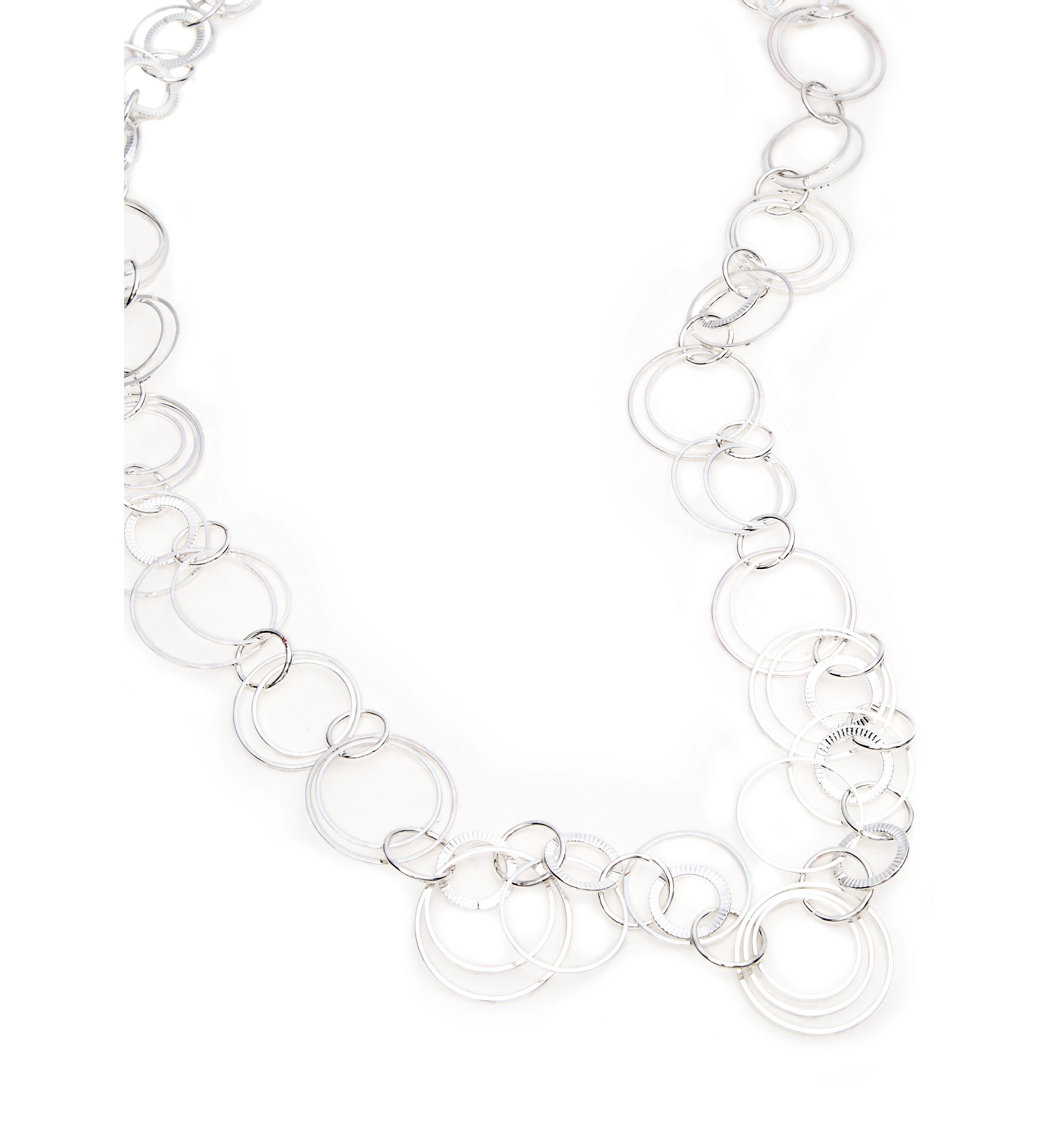 Silver Plated 32 Inch Open Link Necklace