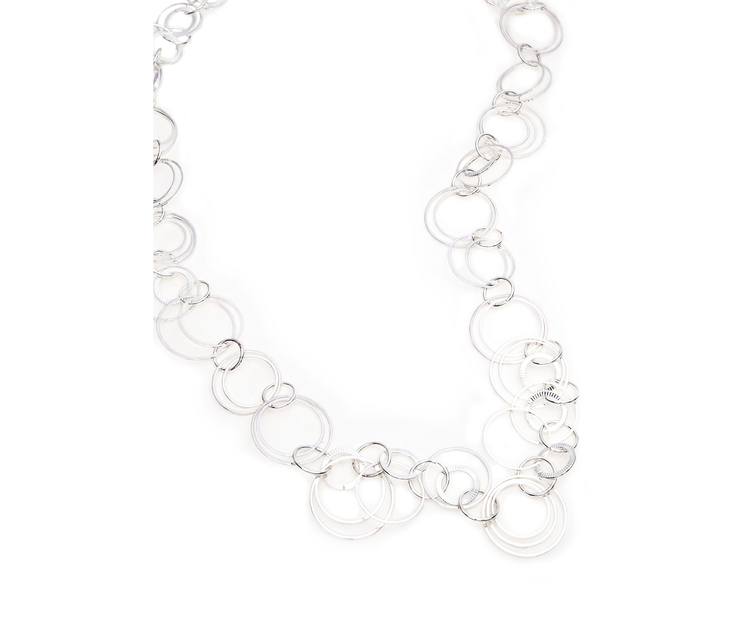 Silver Plated 32 Inch Open Link Necklace
