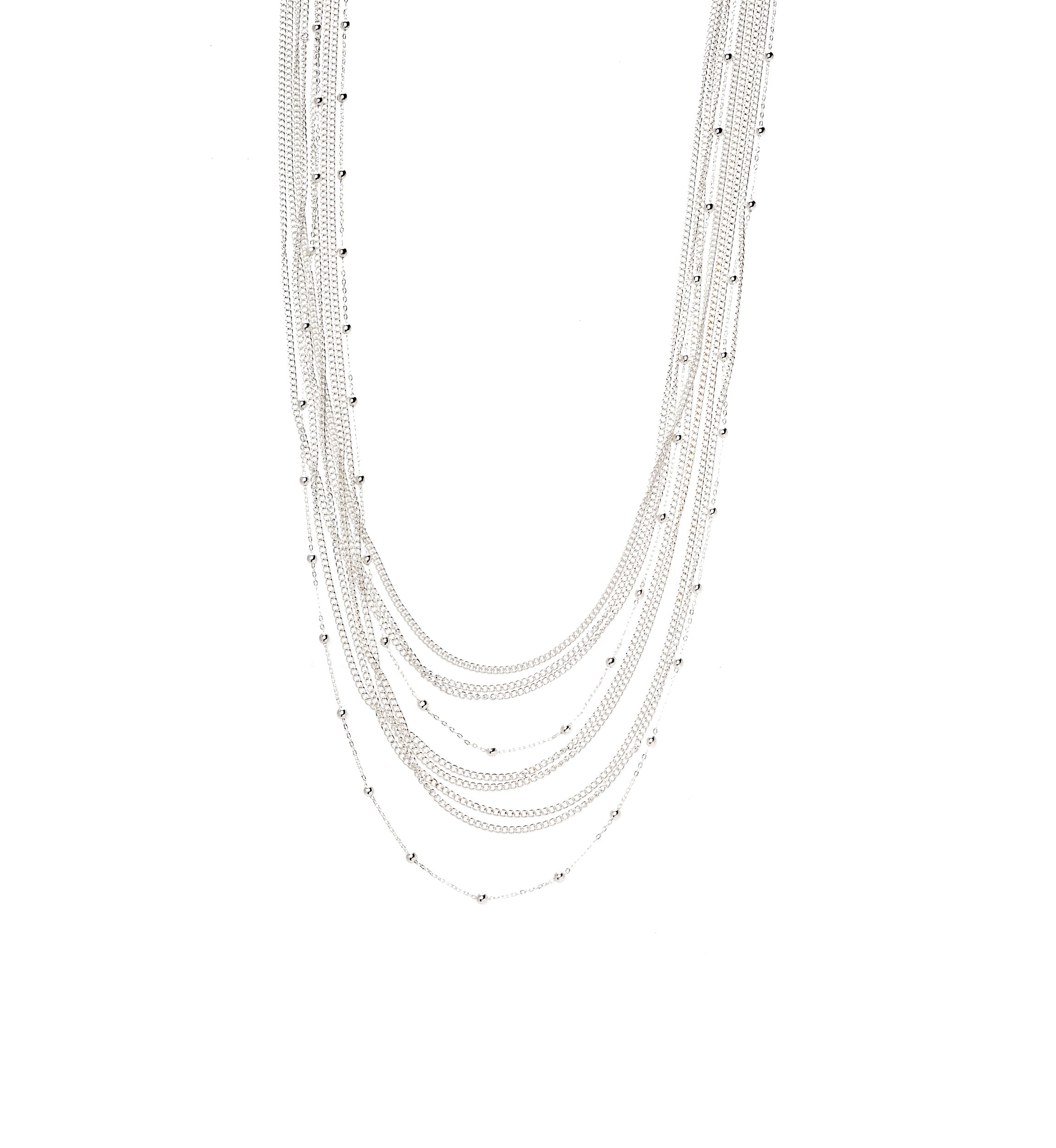 Silver Plate Fashion Station Necklace