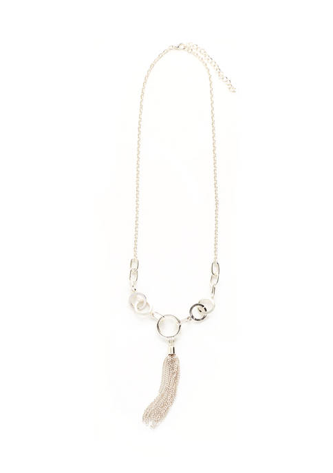 Belk 22 Inch Multi Circle Chain Necklace