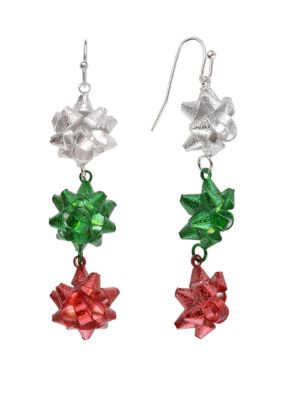 Joyland Holiday 3 Bows Earrings 