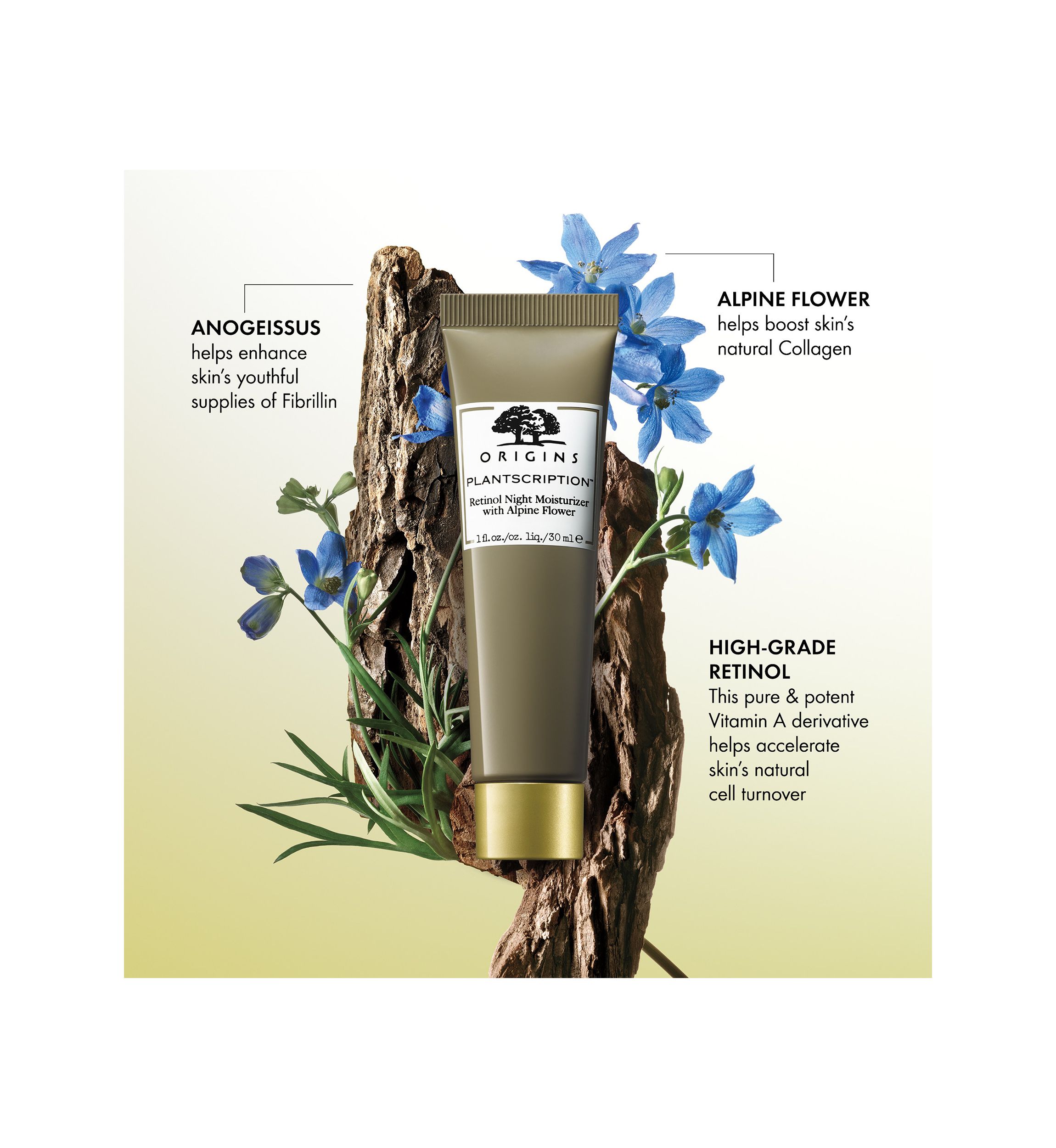 Plantscription™ Retinol Night Moisturizer with Alpine Flower
