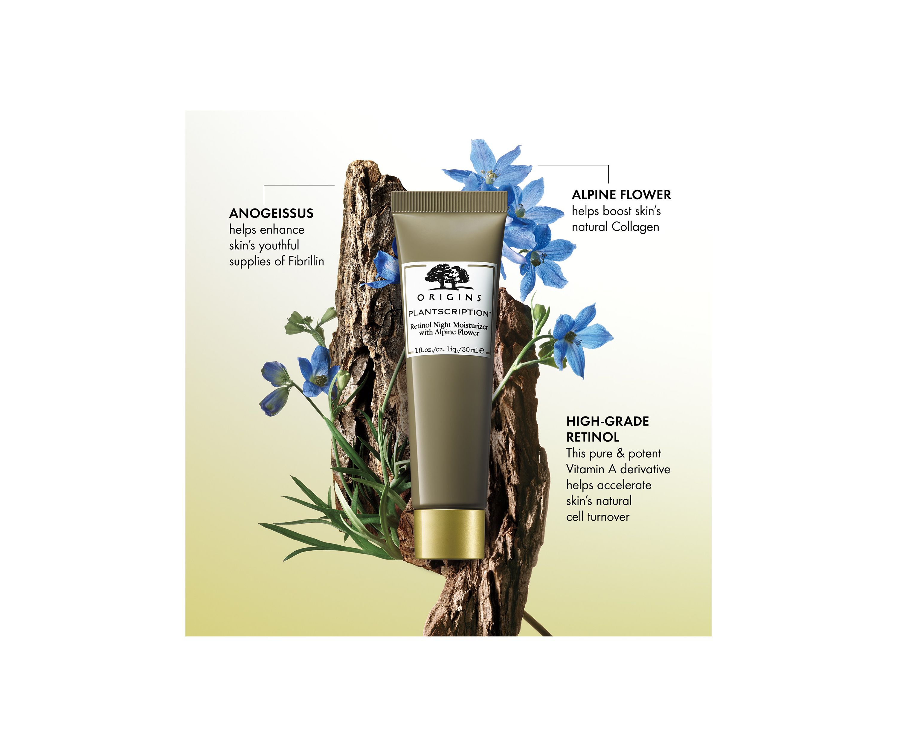Plantscription™ Retinol Night Moisturizer with Alpine Flower
