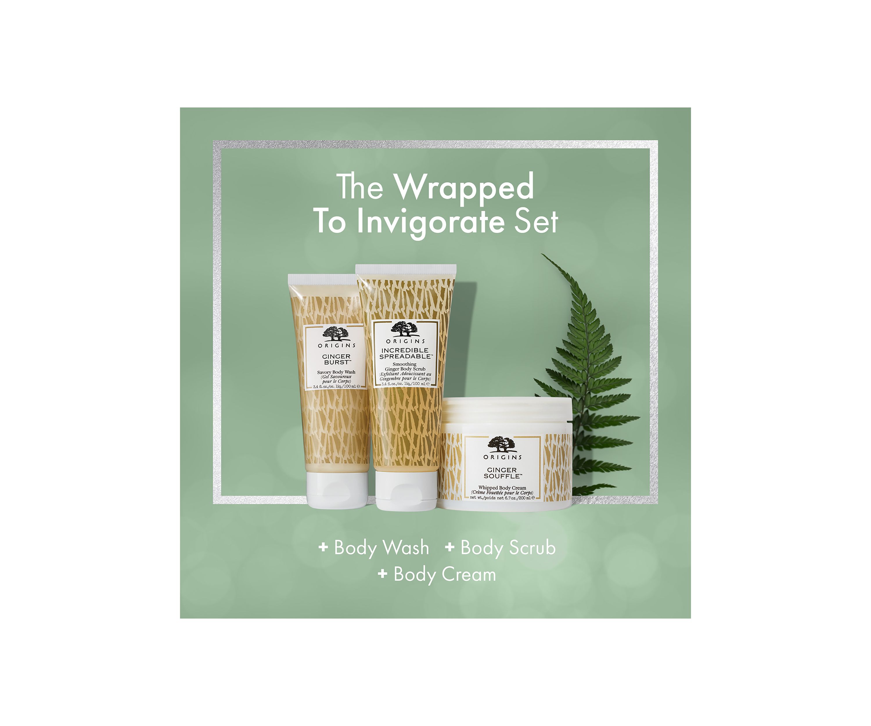 Wrapped to Invigorate Ginger Body Wash, Scrub & Cream - $73 Value!