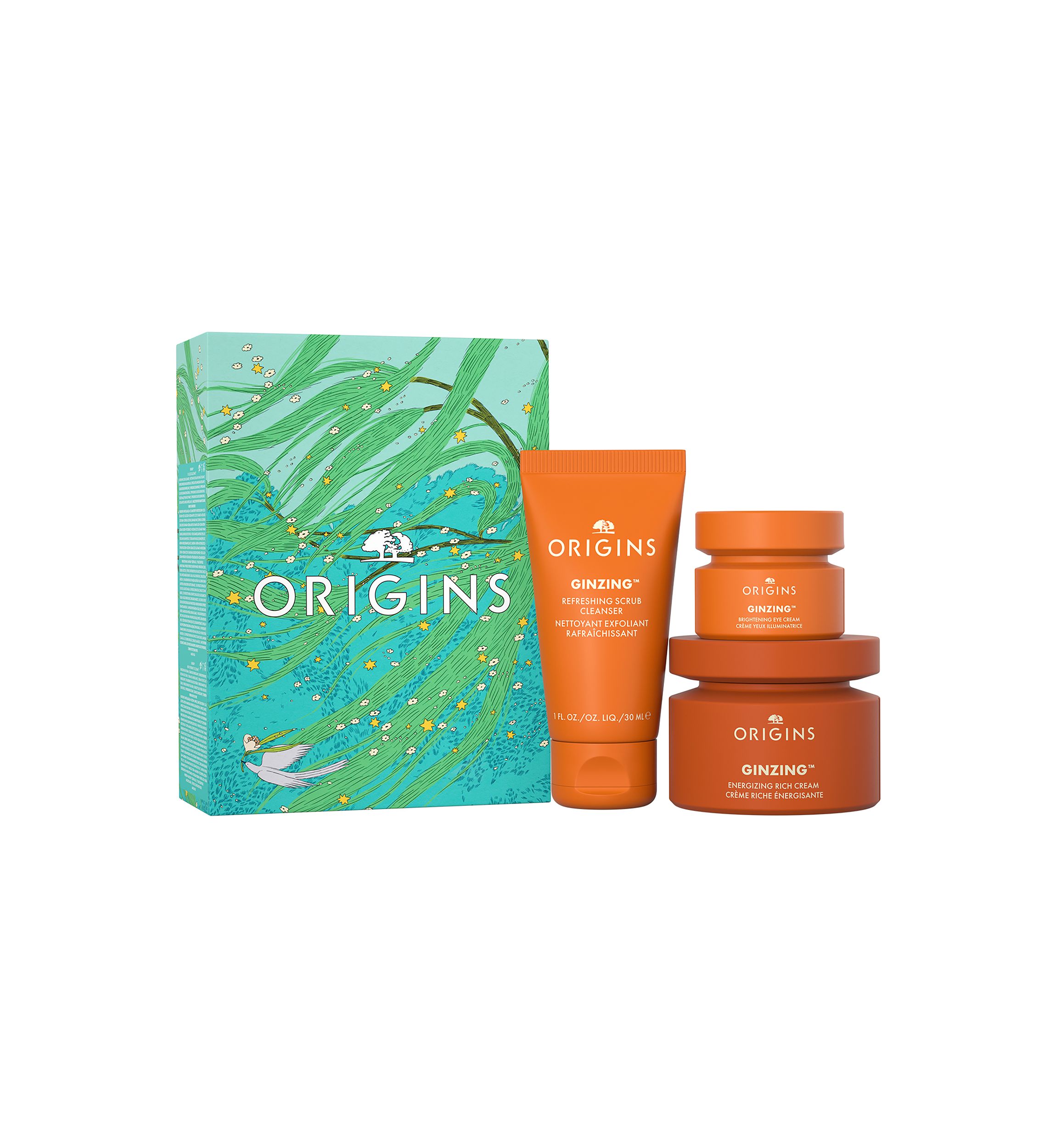 GinZing™ Glowing Essentials Cleanser & Moisturizer Gift Set - $83 Value!