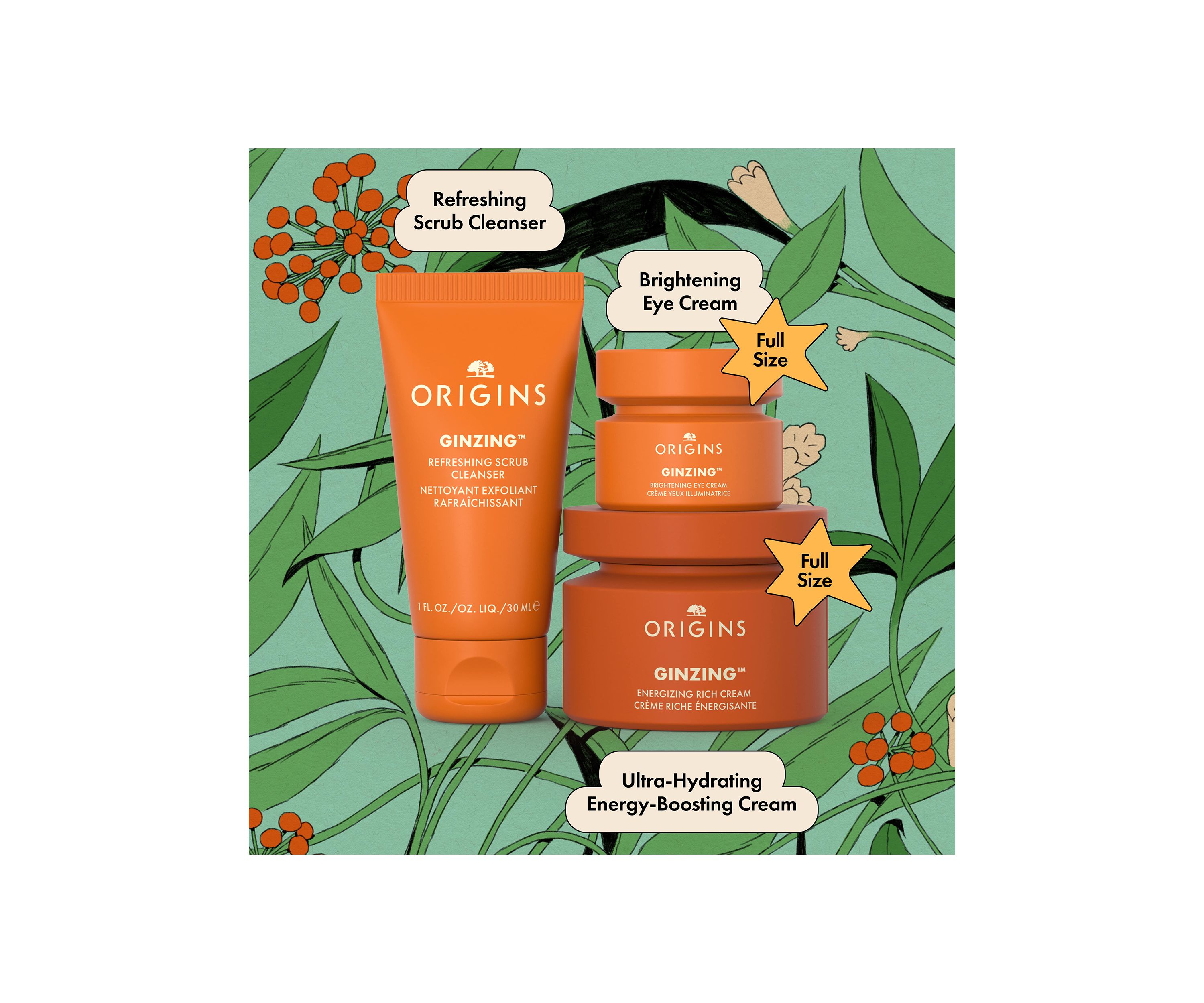 GINZING™ Glowing Essentials Cleanser & Moisturizer Gift Set