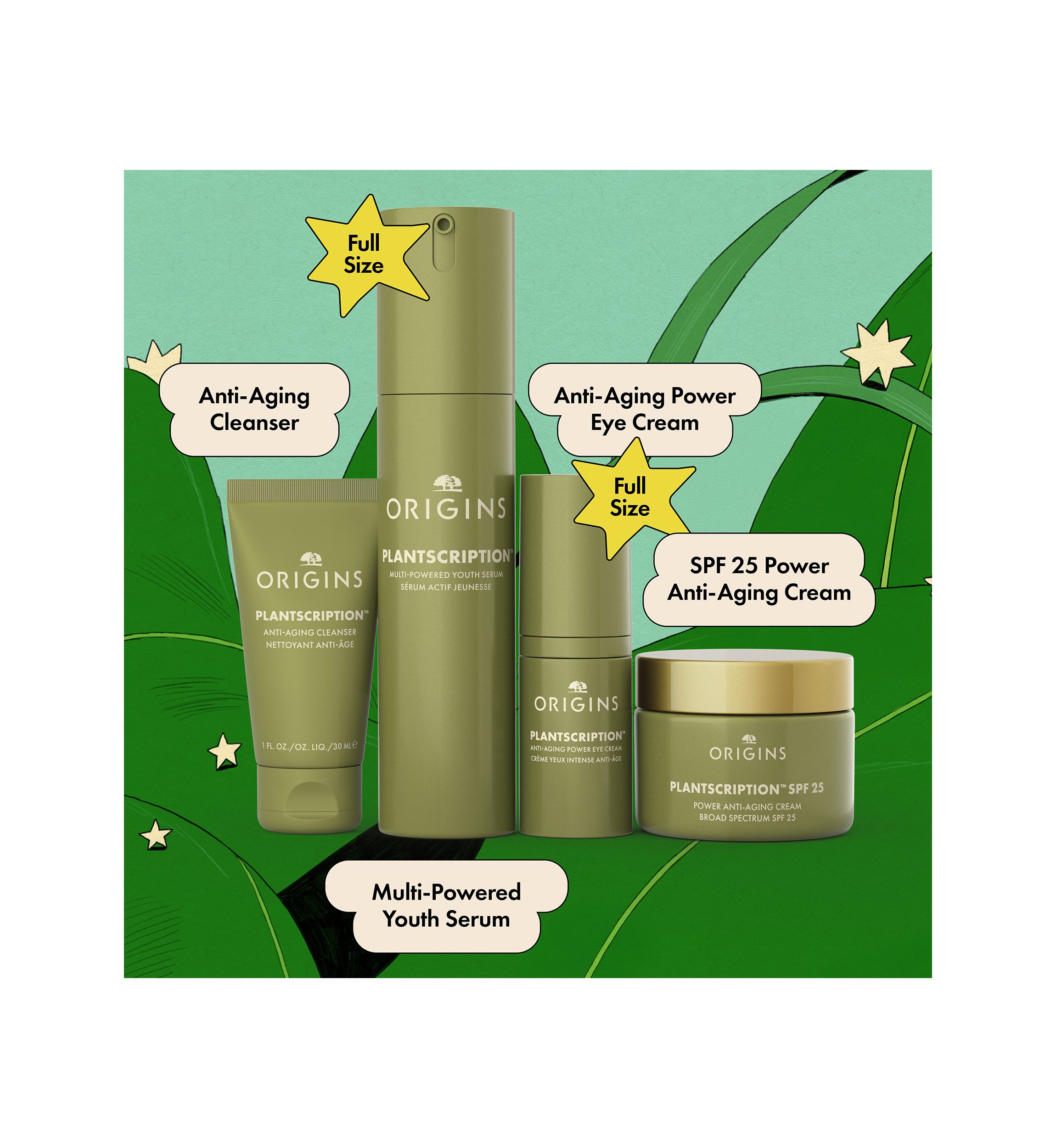 PLANTSCRIPTION™ Youth-Boosting Essentials Anti-Aging Skincare Gift Set - $211 Value!