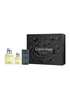 Calvin Klein Men's 3 Piece Eternity Eau De Toilette Festive Gift Set