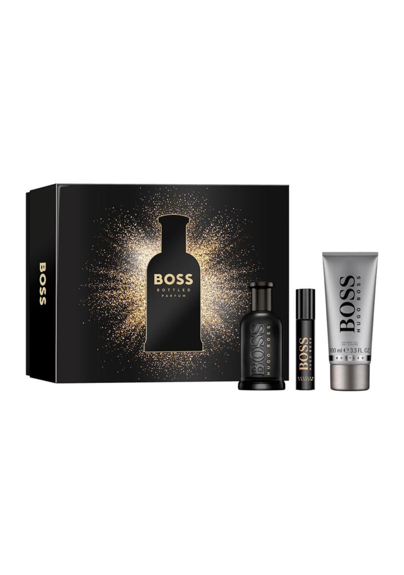 Mens 3-Piece BOSS Bottled Parfum Festive Gift Set - $183 Value!