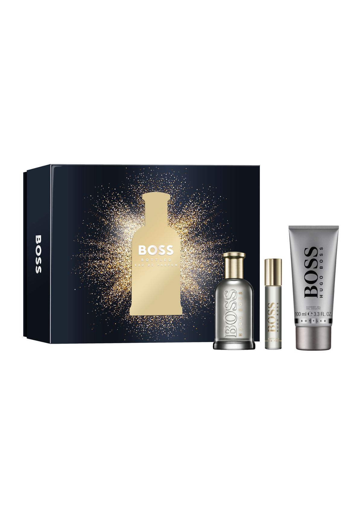  Mens 3-Piece BOSS Bottled Eau de Parfum Festive Gift Set - $179 Value! 