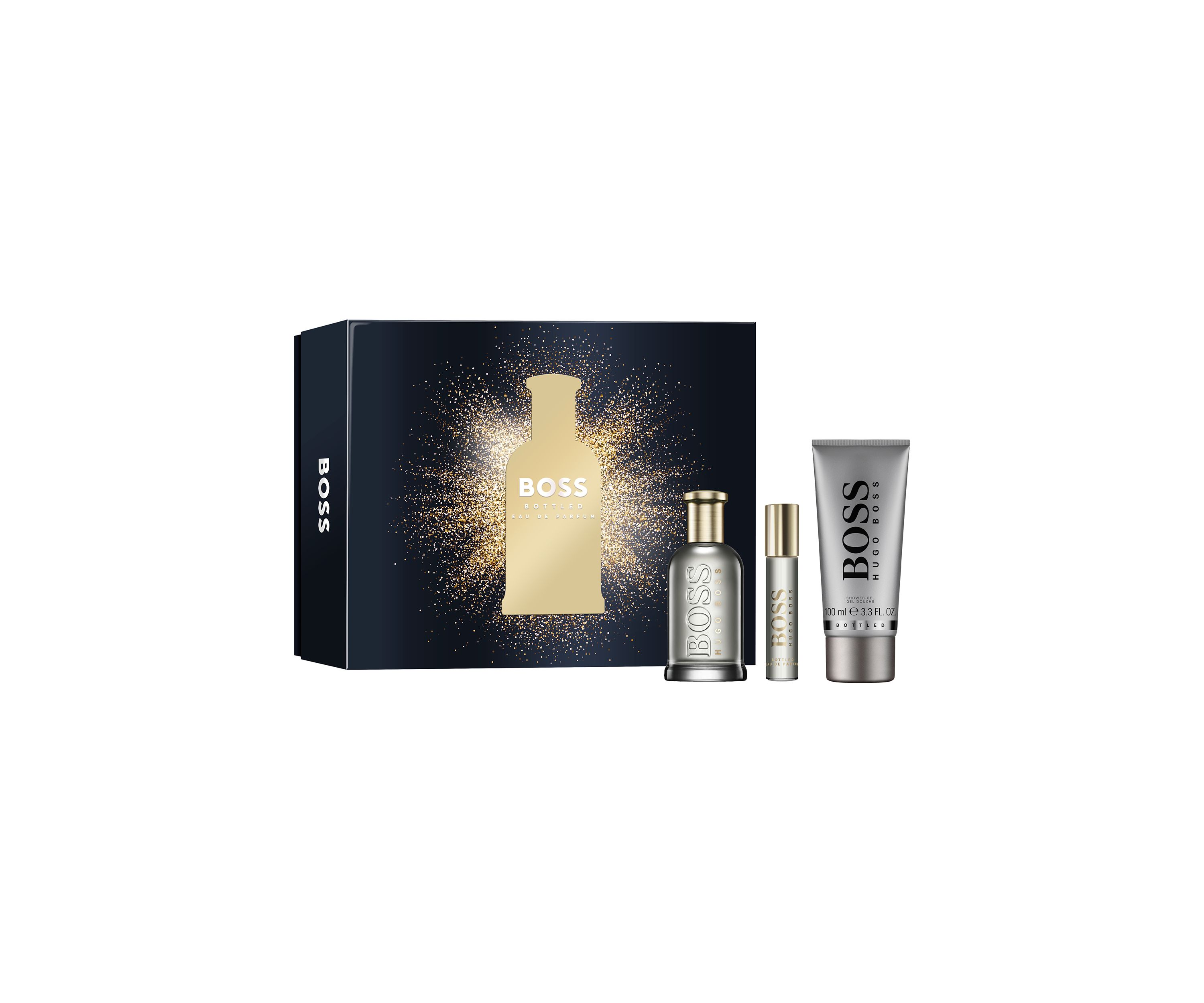  Mens 3-Piece BOSS Bottled Eau de Parfum Festive Gift Set - $179 Value! 