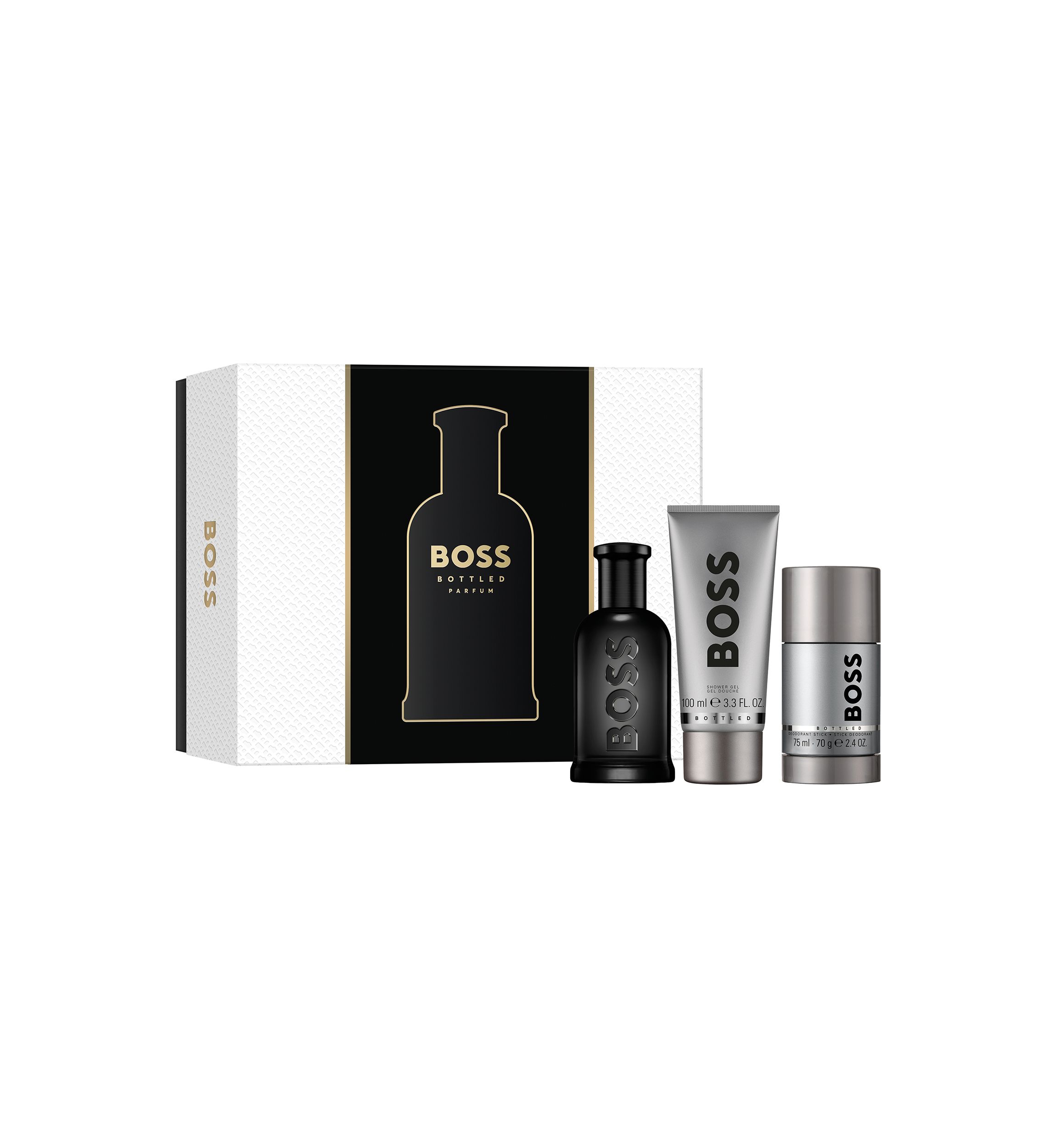 Mens 3-Piece BOSS Bottled Parfum Gift Set - $186 Value!
