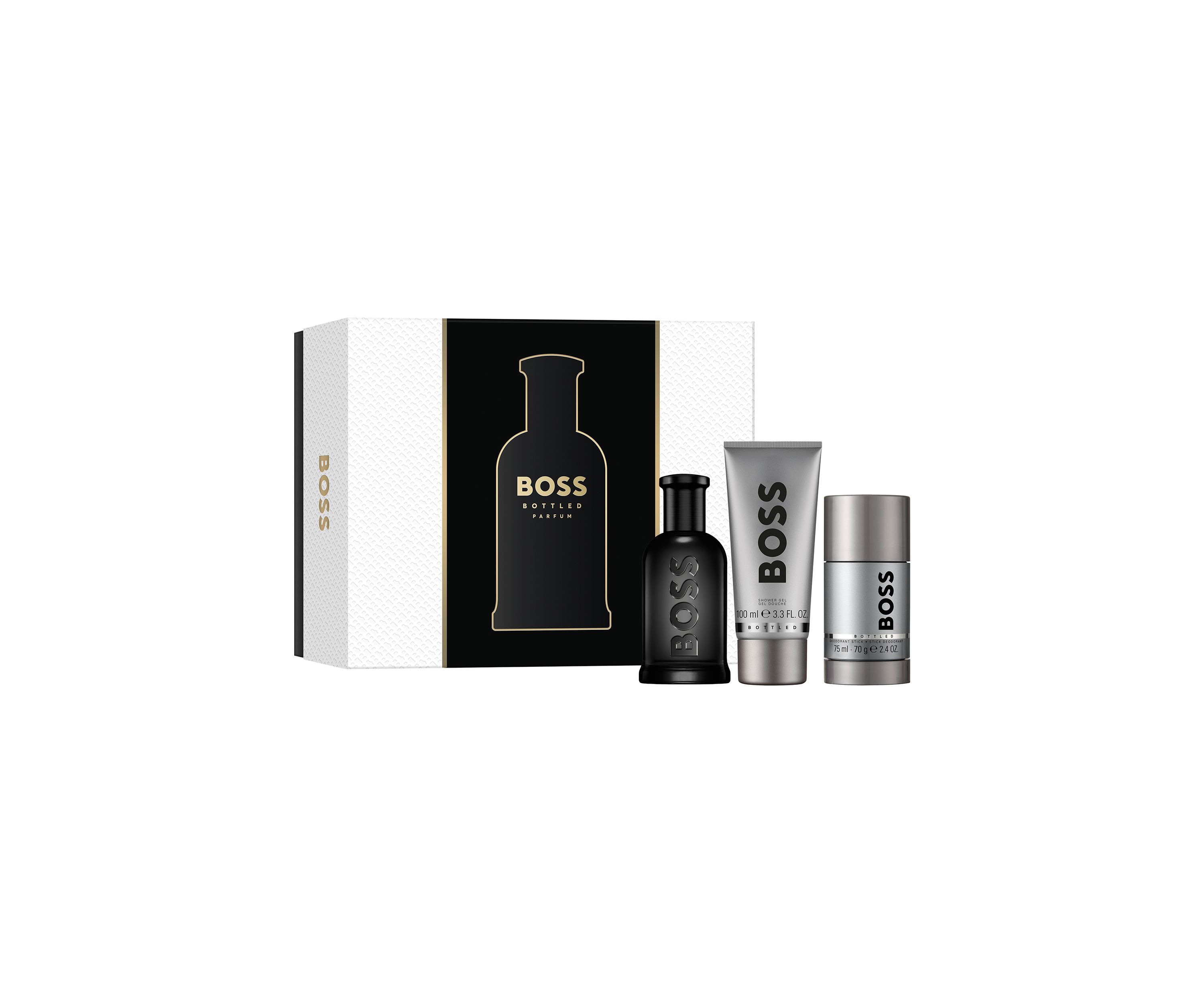 Mens 3-Piece BOSS Bottled Parfum Gift Set - $186 Value!