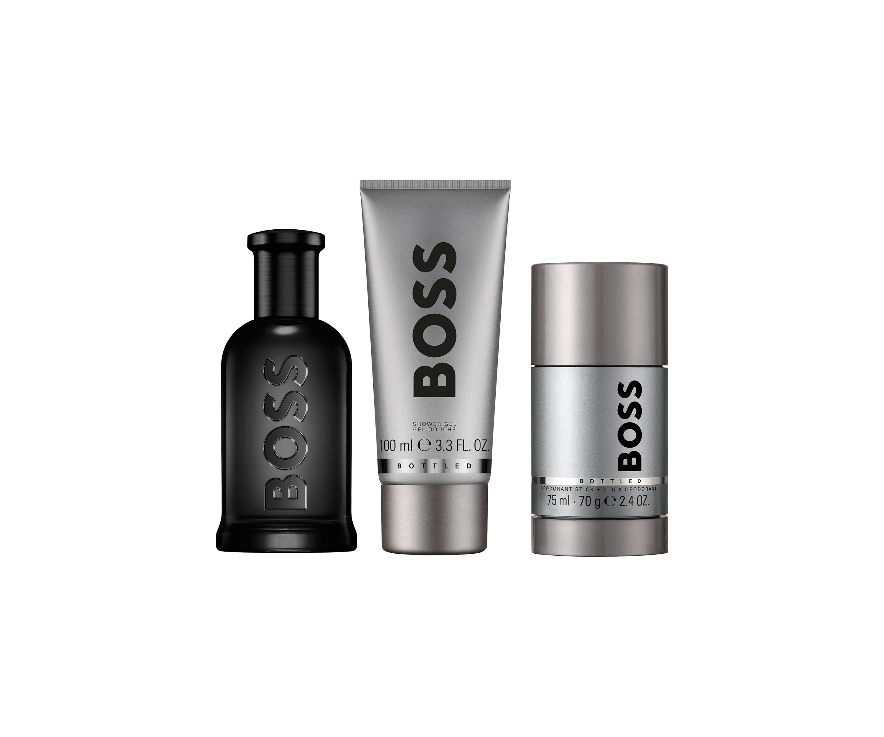 Mens 3-Piece BOSS Bottled Parfum Gift Set - $186 Value!