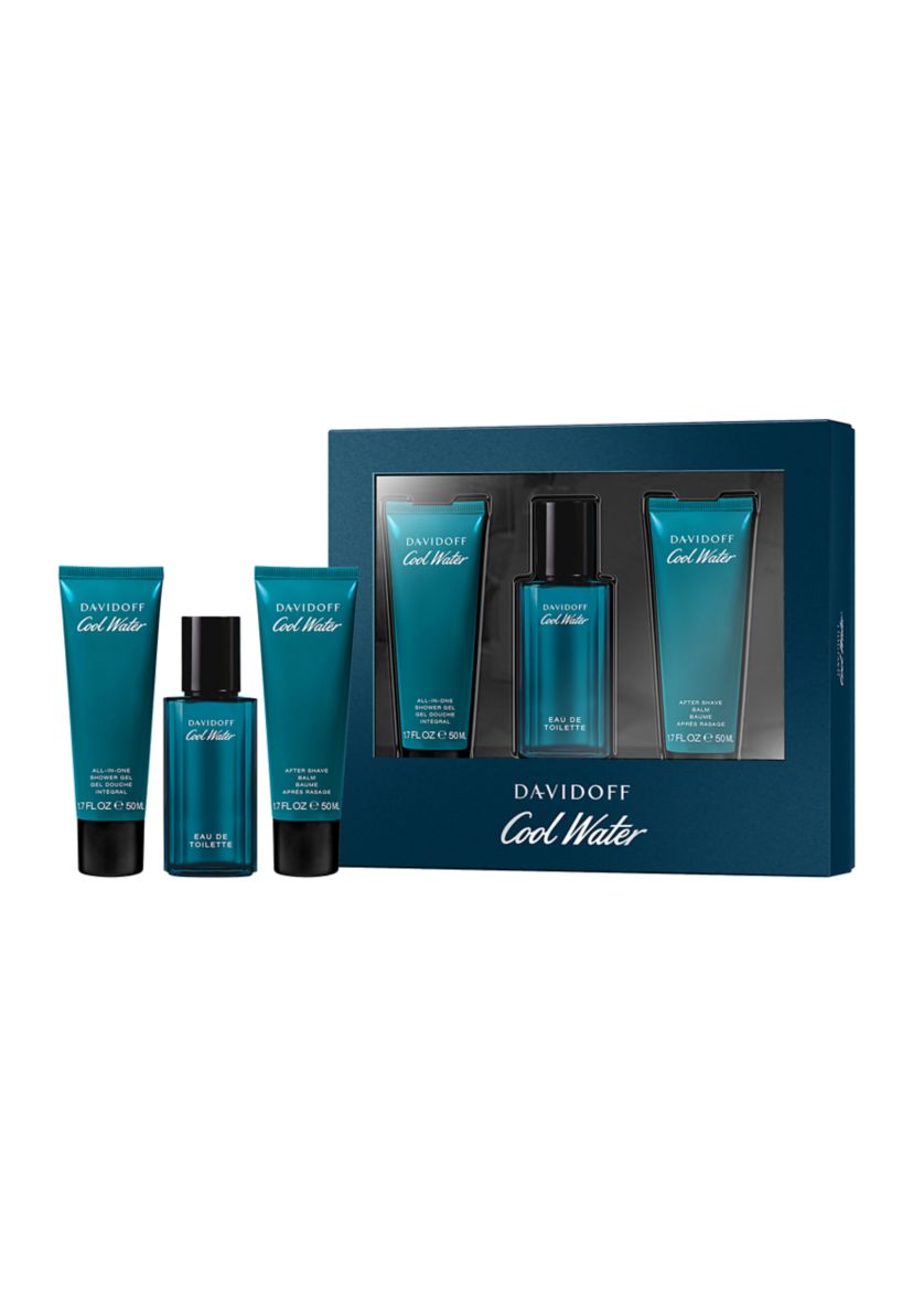 Mens 3-Piece Cool Water Eau de Toilette Festive Gift Set