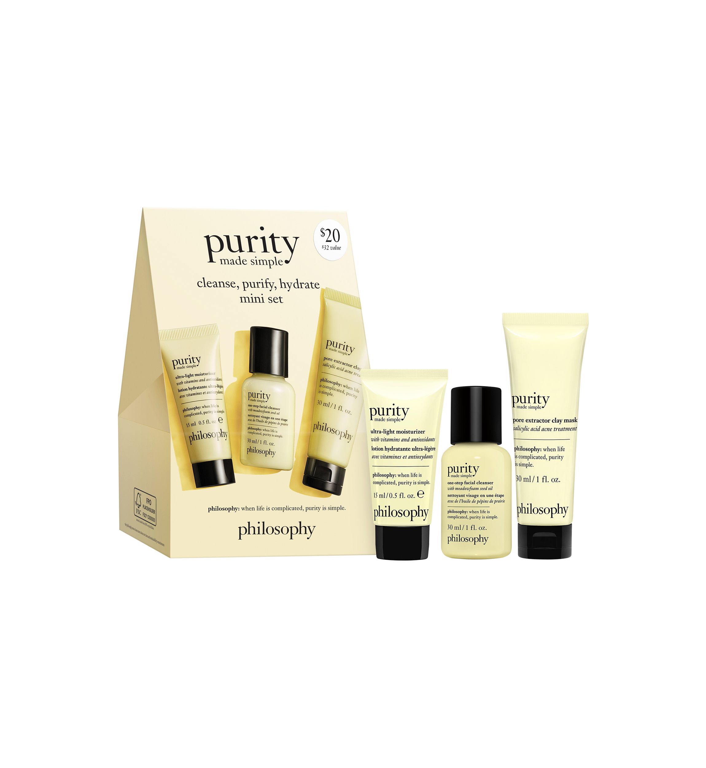 Purity Made Simple Cleanse, Purify, Hydrate Mini Set