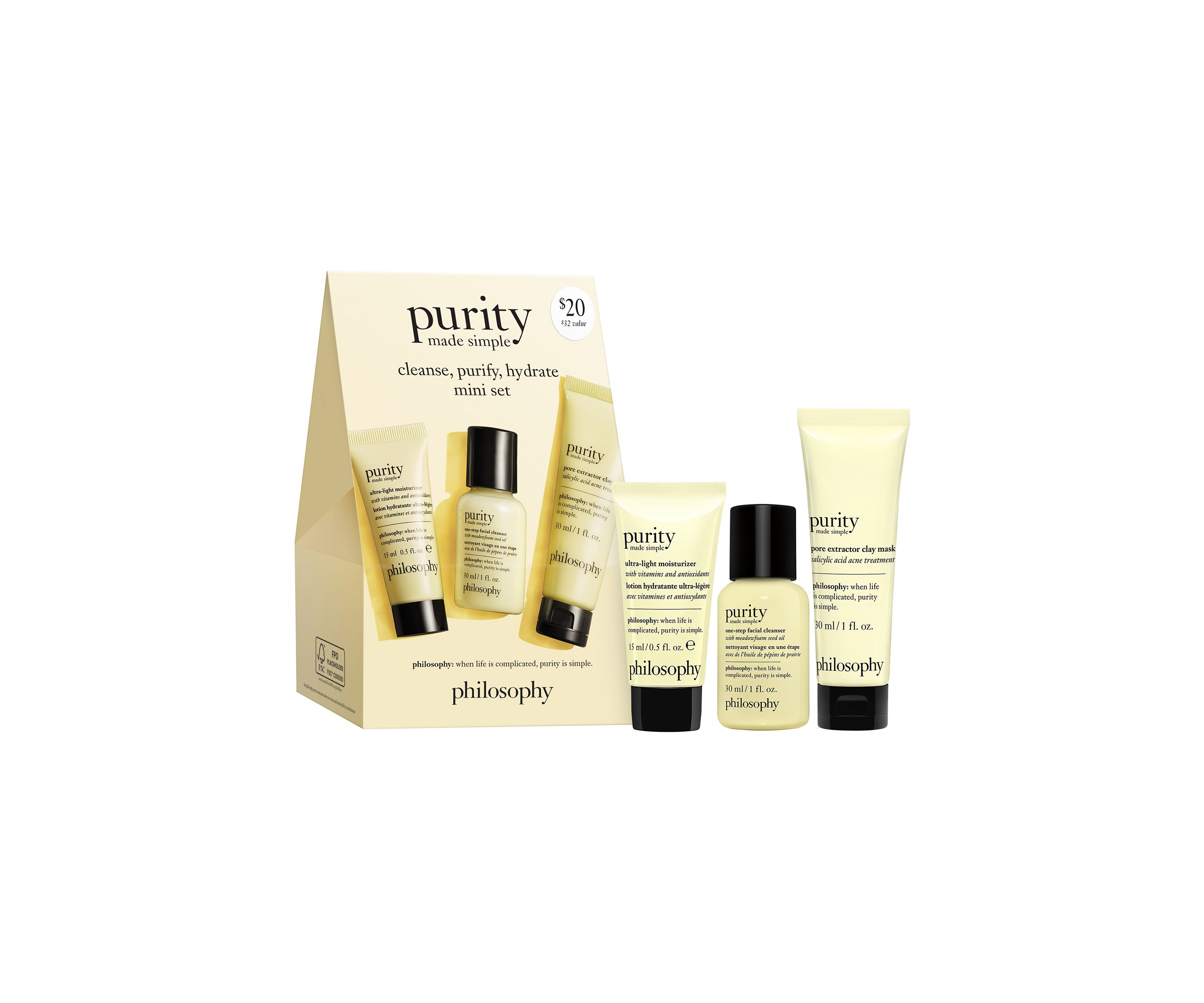 Purity Made Simple Cleanse, Purify, Hydrate Mini Set