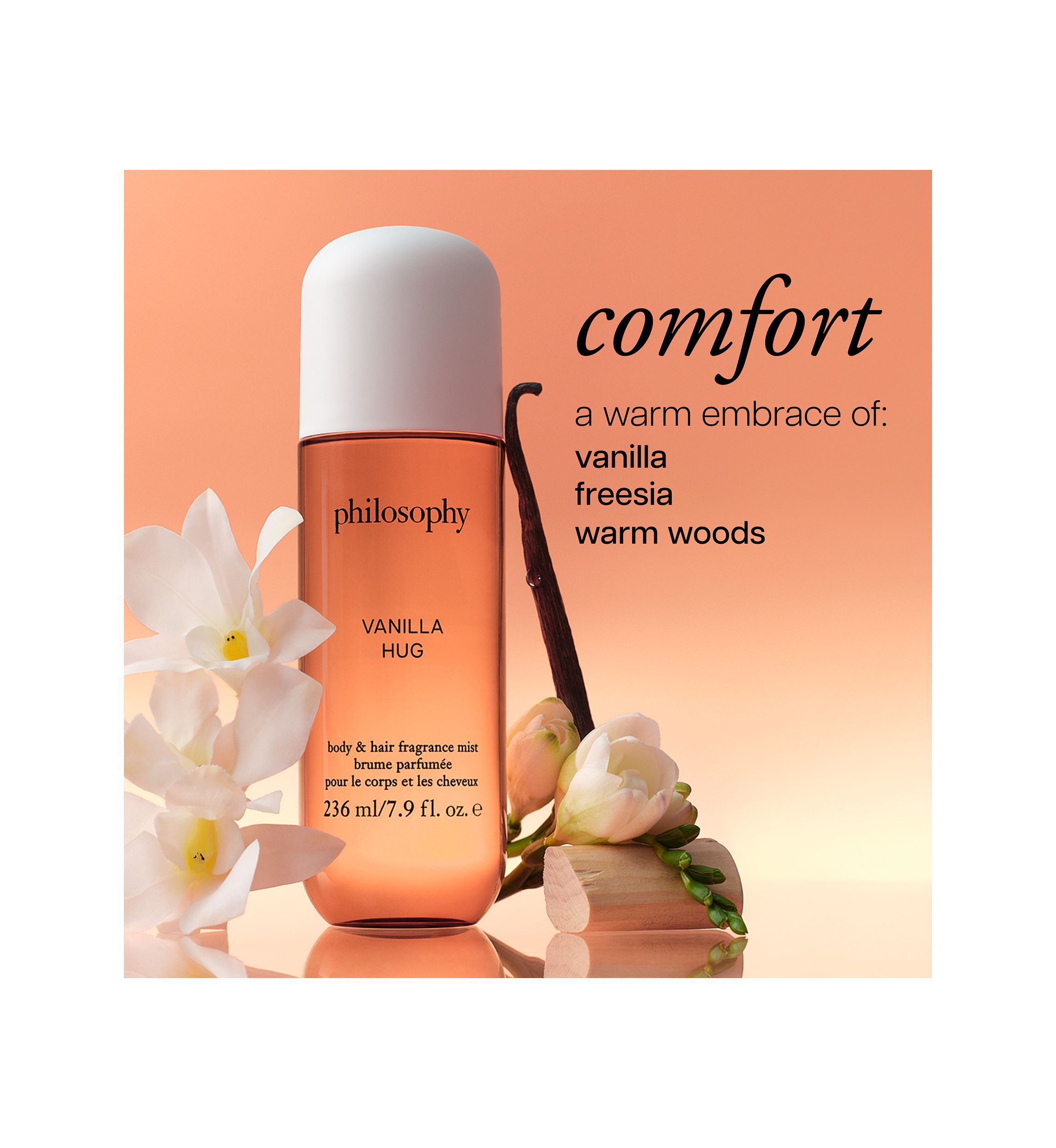 Vanilla Hug Body & Hair Fragrance Mist For Women