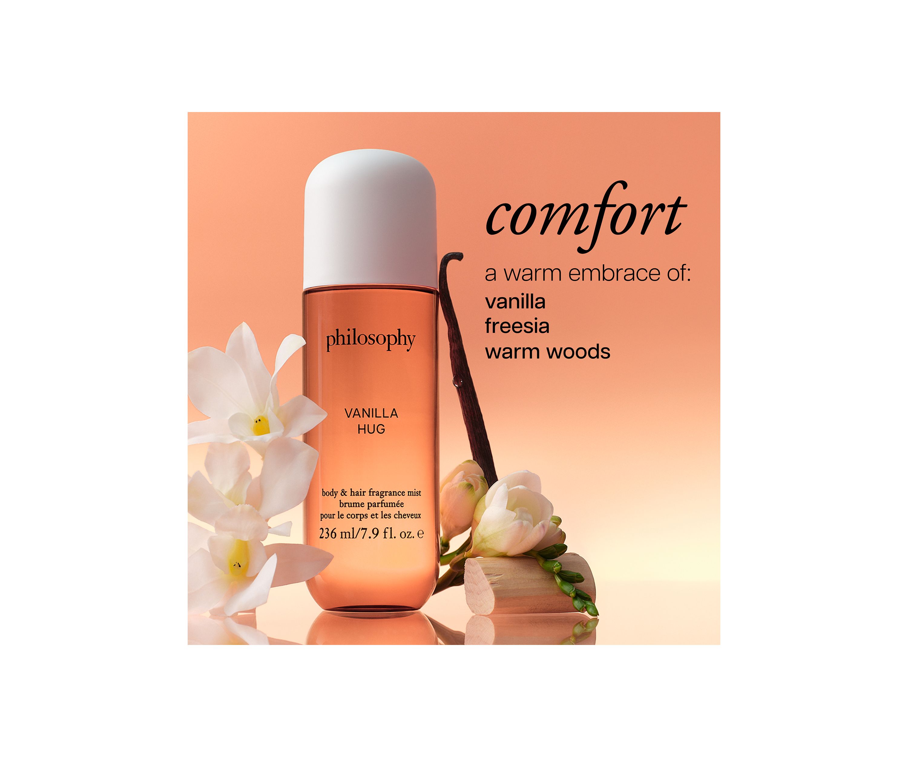 Vanilla Hug Body & Hair Fragrance Mist For Women