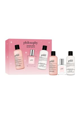 philosophy Women's Amazing Grace Eau De Toilette, Shower Gel & Body Emulsion Trio Gift Set - $53 Value