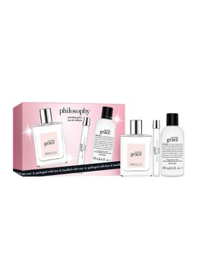 philosophy Women's Amazing Grace Eau De Toilette & Body Emulsion Trio Gift Set - $134 Value