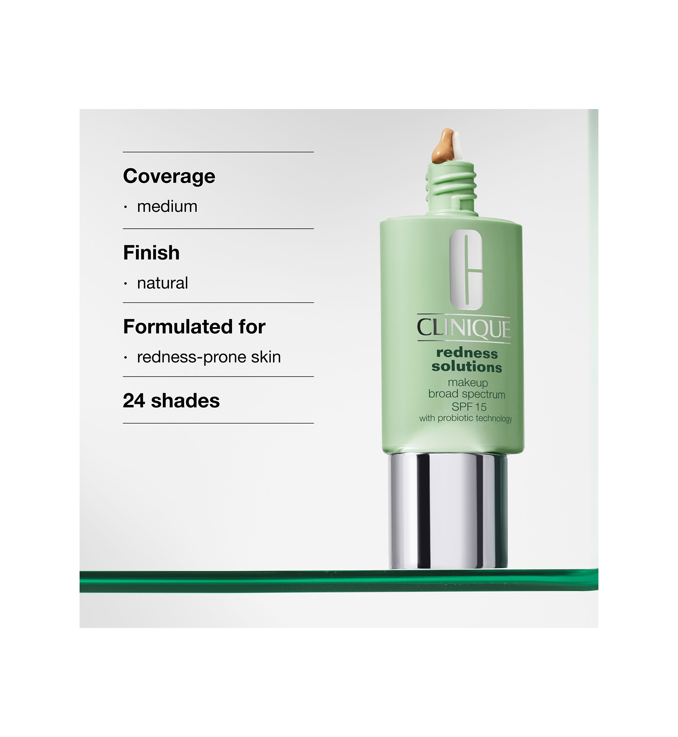 Redness Solutions Makeup Broad Spectrum SPF 15 With Probiotic Technology Foundation