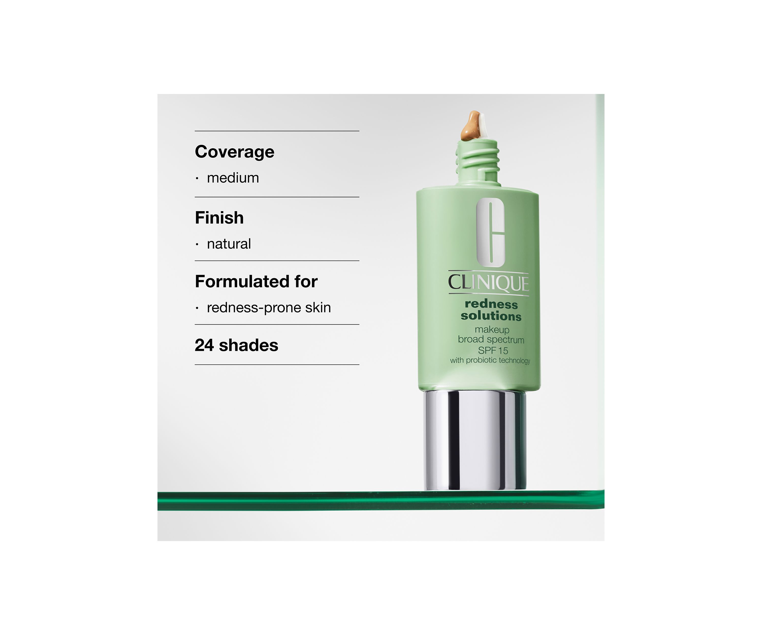 Redness Solutions Makeup Broad Spectrum SPF 15 With Probiotic Technology Foundation
